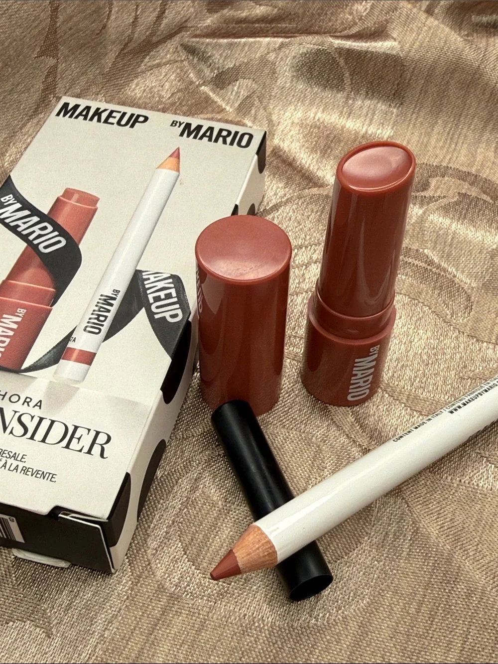 Makeup By Mario Lip Serum & Liner Set - Rosewood Glow & Rich Mauve